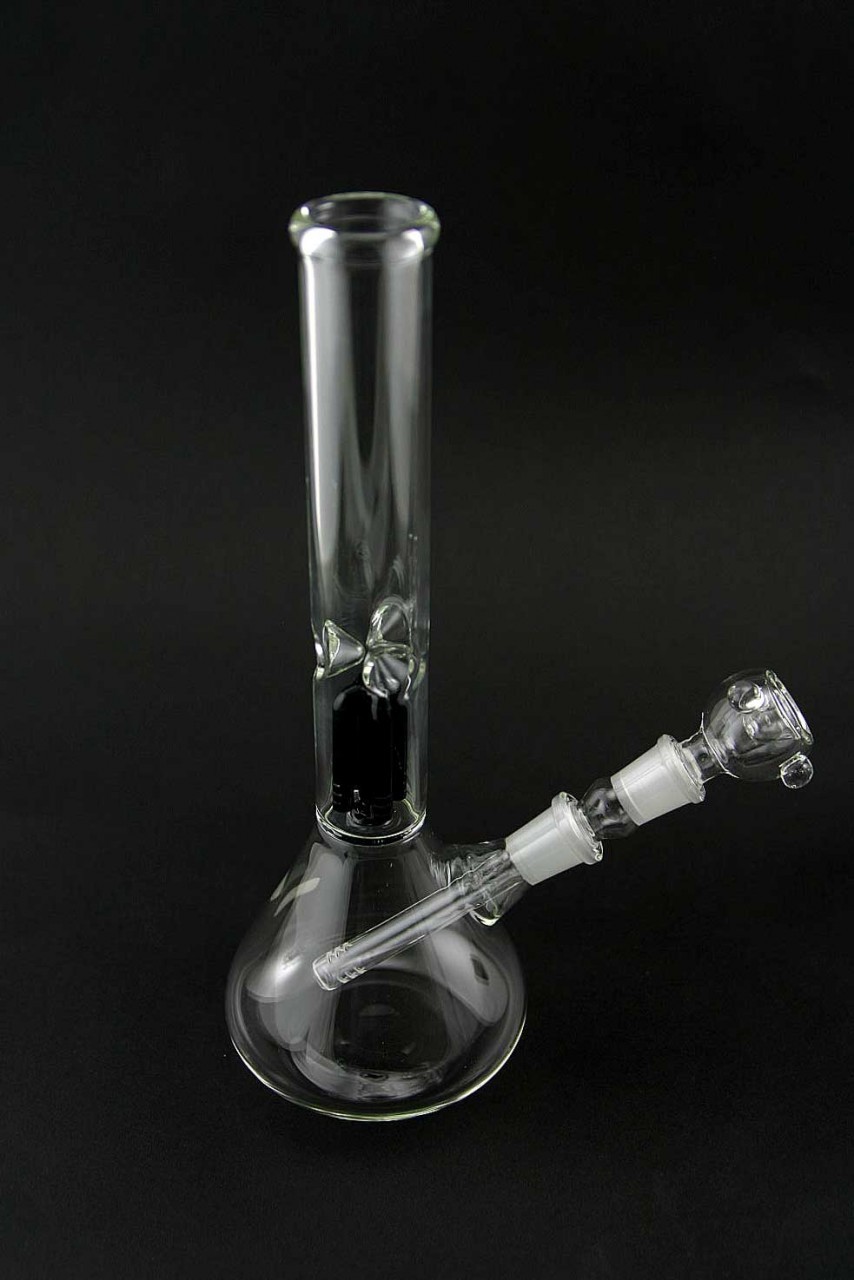 Scientific-Glass-12-4-Arm-Tree-Beaker-Water-Pipe-with-Black-Percs