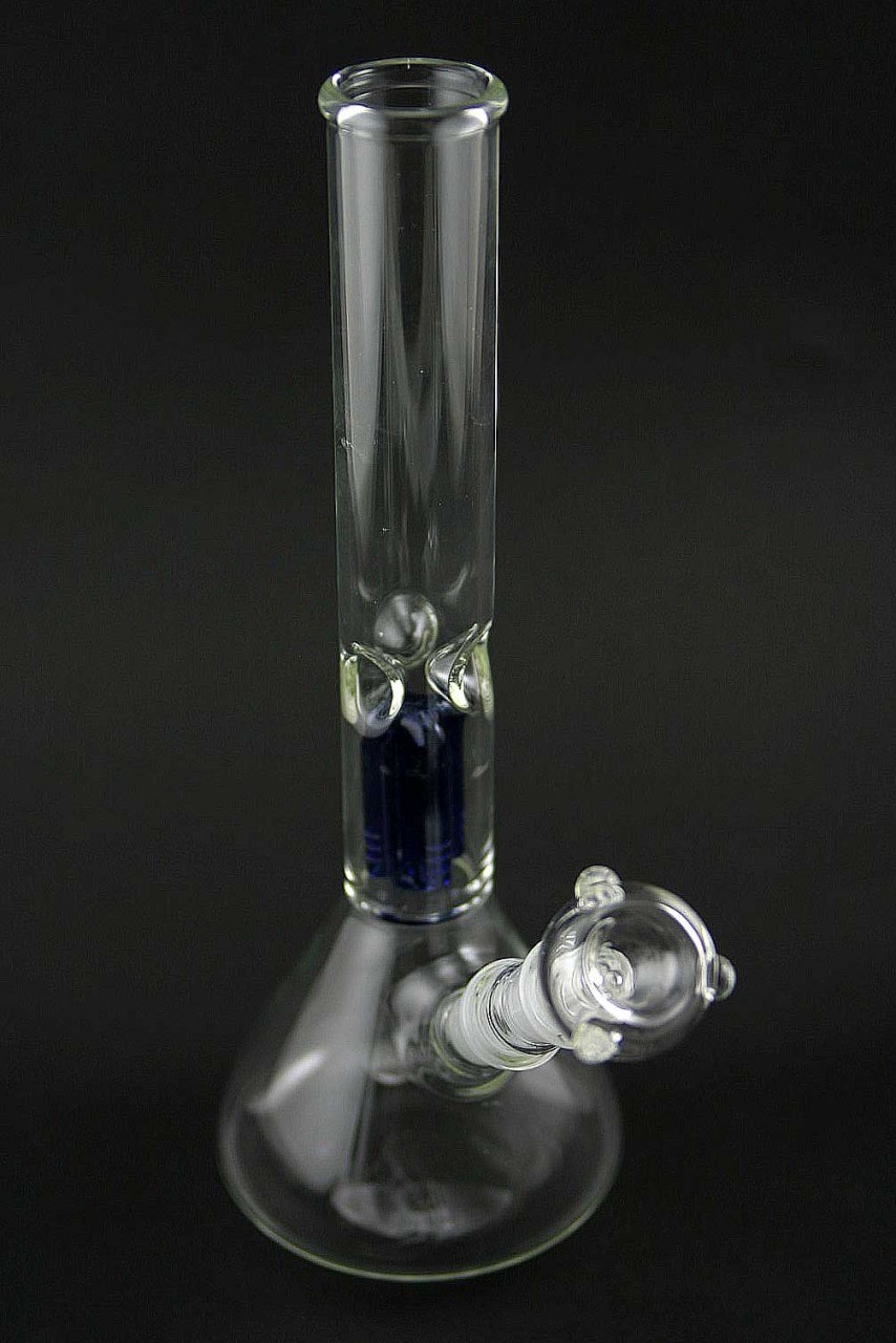 Scientific-Glass-12-4-Arm-Tree-Beaker-Water-Pipe-with-Blue-Percs